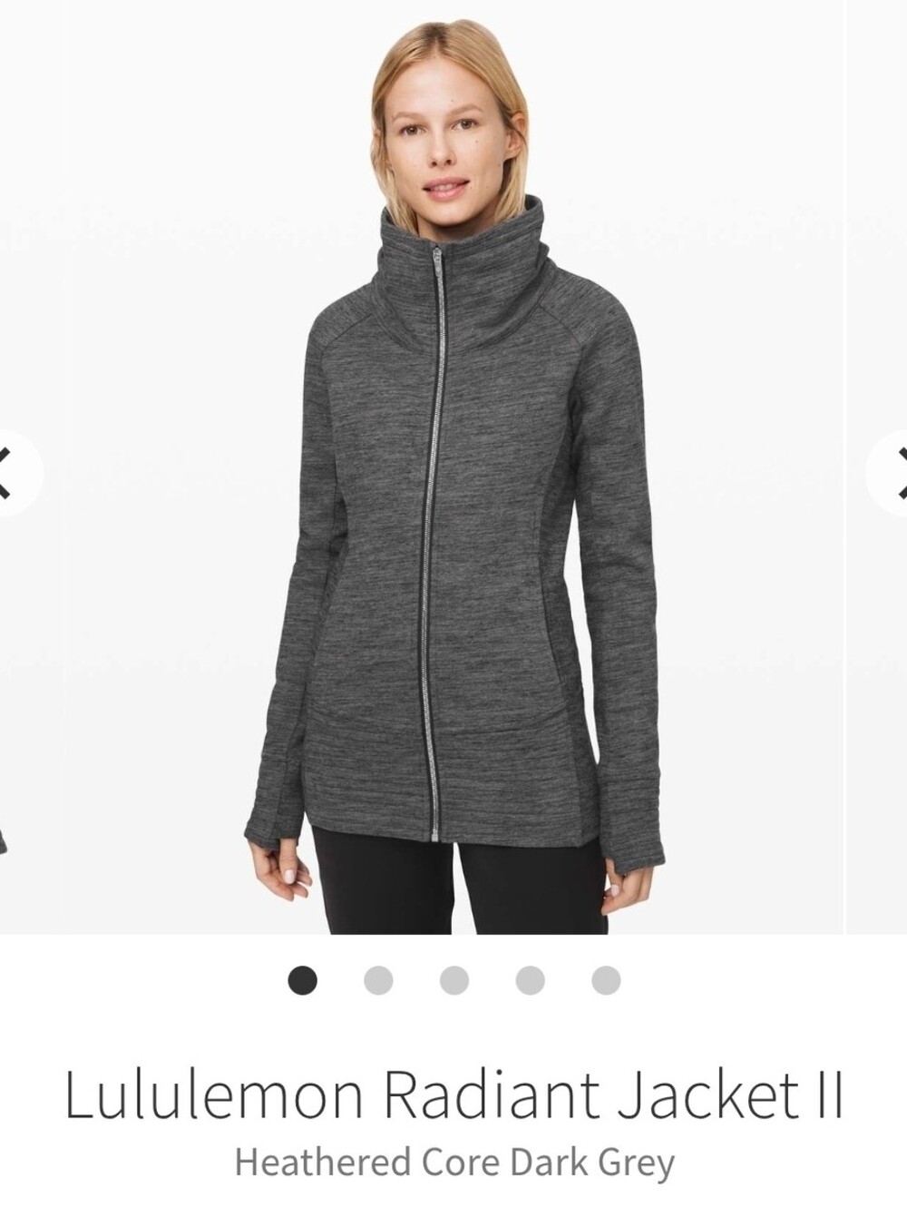 NWOT Lululemon Radiant Jacket II Heathered Core Dark Grey S 6